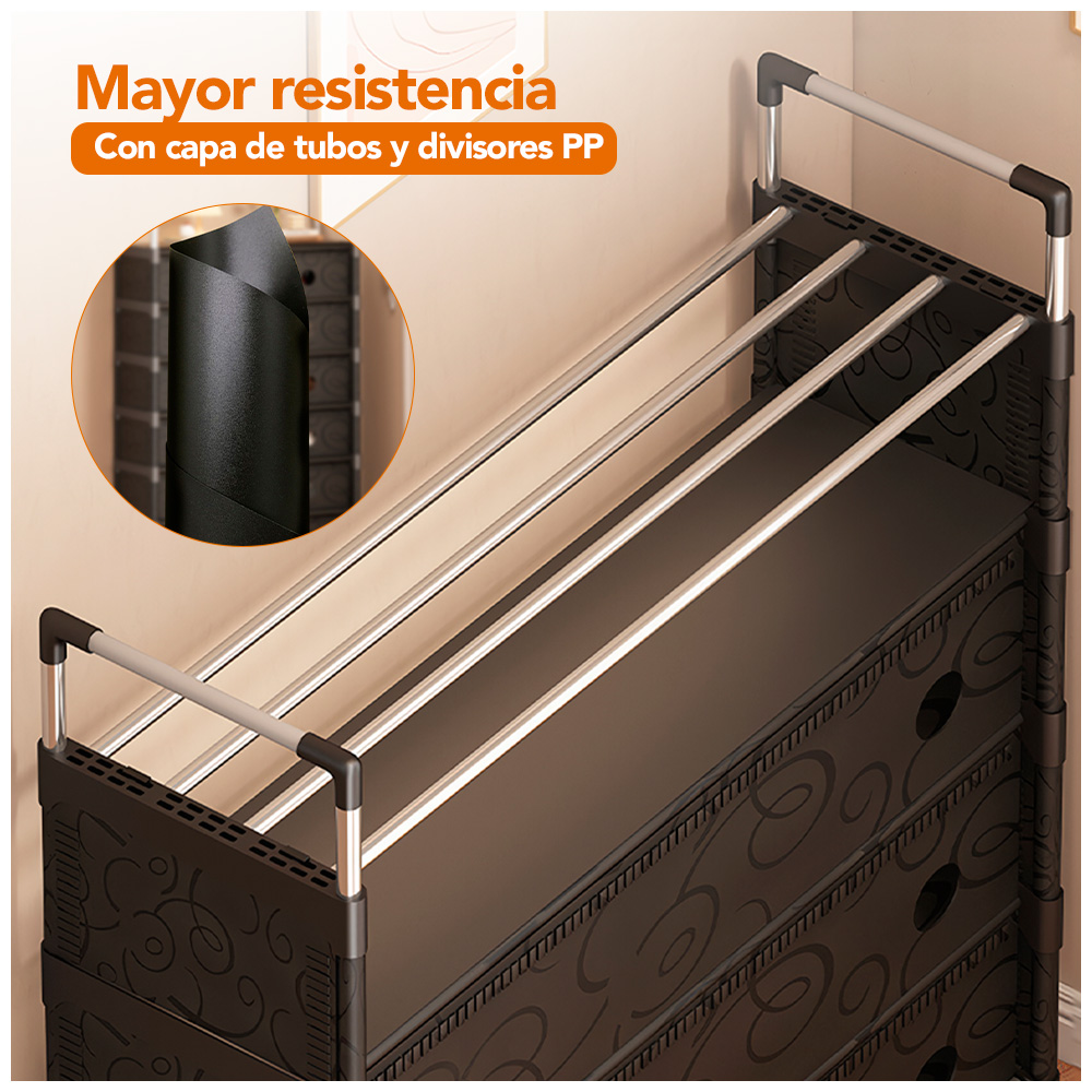 ZAPATERO DE 6 NIVELES ELEGANTE DESMONTABLE NEGRO Z18 - 3
