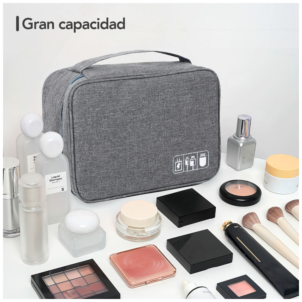 NECESER DE MAQUILLAJE COSMÉTICOS PORTÁTIL PLOMO BW1 - 2
