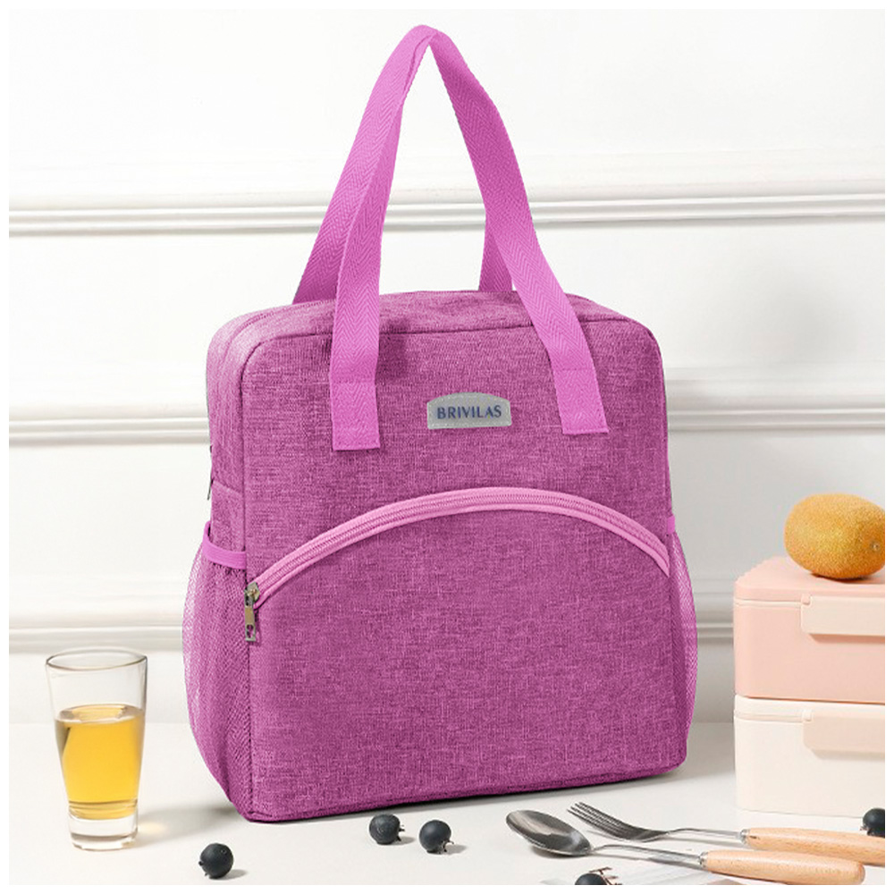 LONCHERA TÉRMICA PARA COMIDA Y ALIMENTOS IMPERMEABLE ROSADO R33 - 1