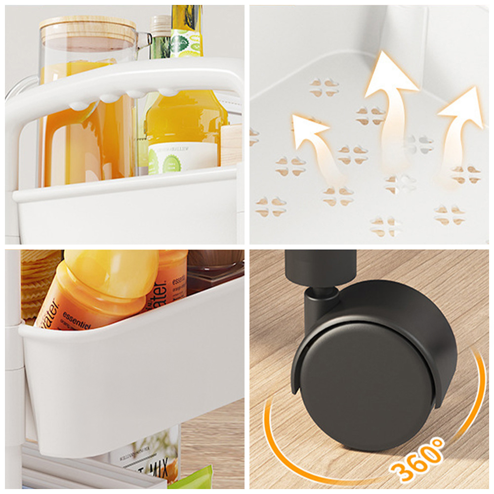 CARRITO ORGANIZADOR 4 NIVELES PARA COCINA JK4 Y CONDIMENTERO COLGANTE NG F48 - 4