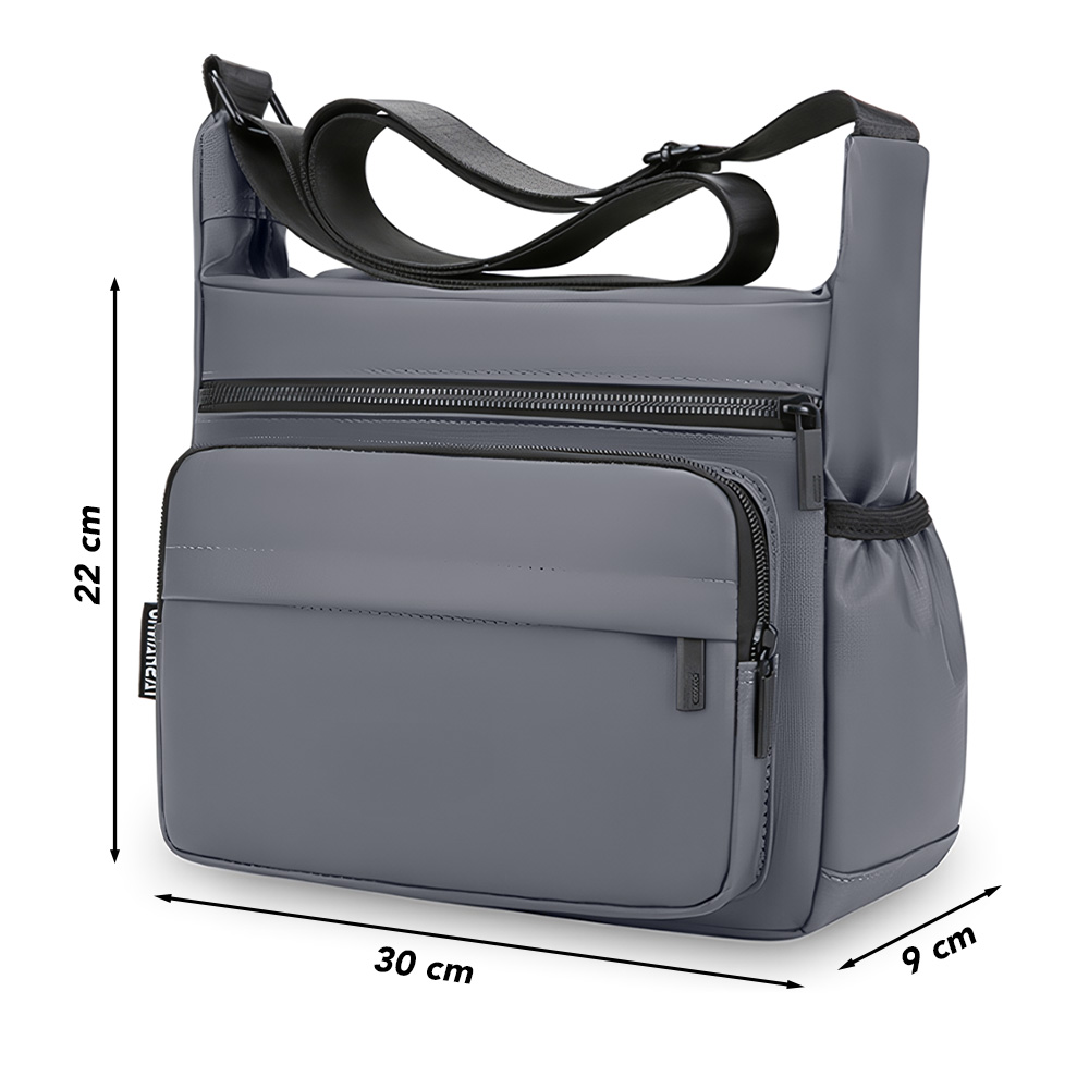 MORRAL PARA HOMBRE CON CORREA AJUSTABLE Y MÚLTIPLES BOLSILLOS PL MP1 - 6