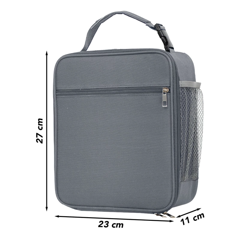 LONCHERA TÉRMICA IMPERMEABLE CON ASA PLOMO B79 - 6