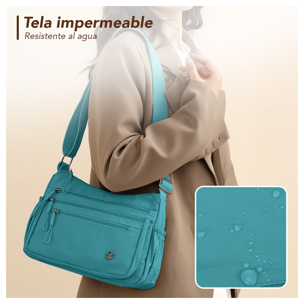 MORRAL PARA MUJER CON CORREA AJUSTABLE Y MÚLTIPLES BOLSILLOS TQ BP3 - 2