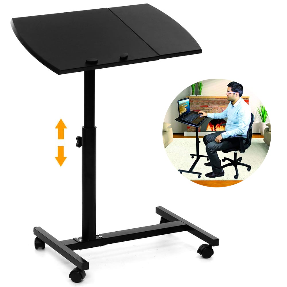 MESA PARA LAPTOP CON RUEDAS PORTÁTIL AJUSTABLE PORTA MOUSE - 1