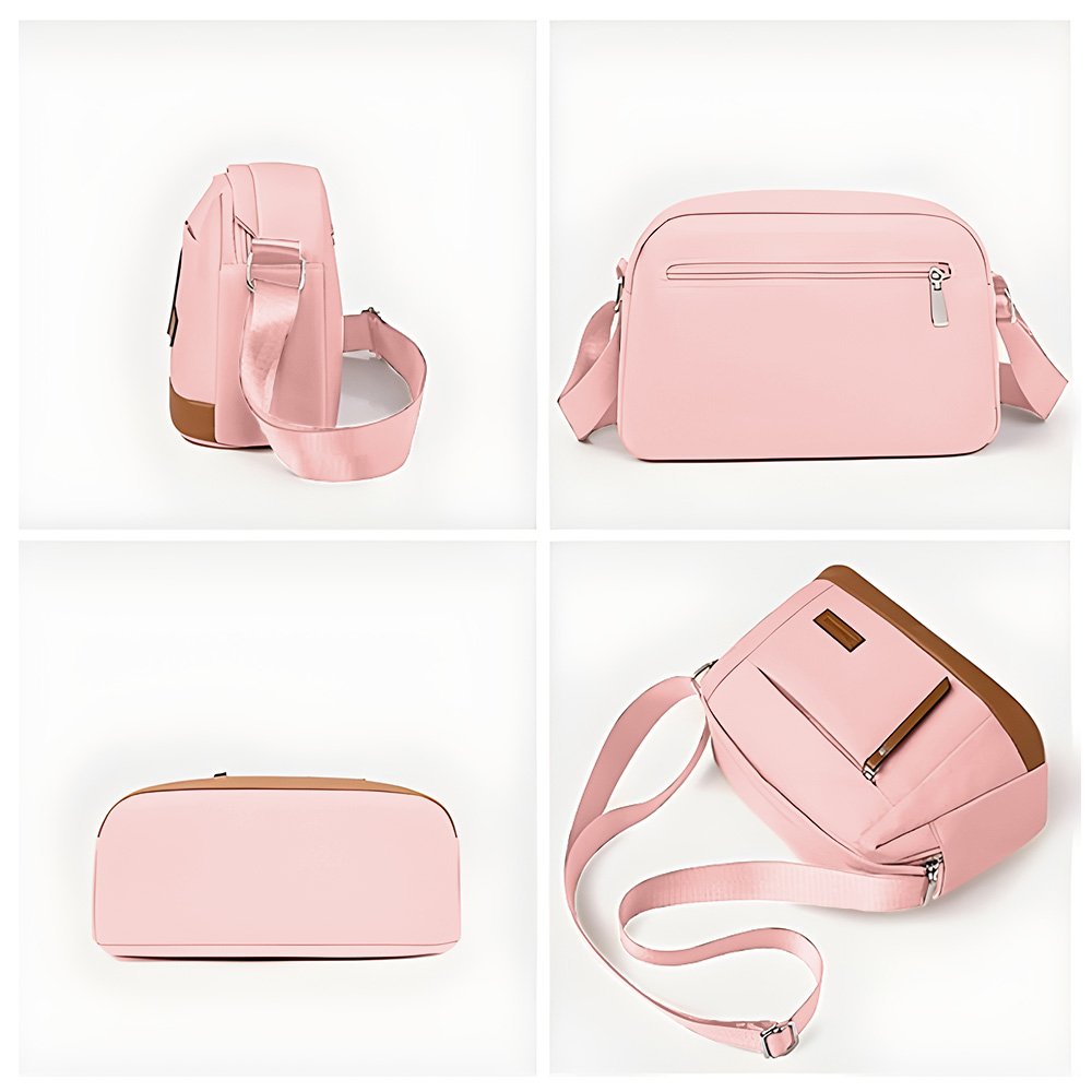 MORRAL PARA MUJER CON CORREA AJUSTABLE Y MULTIPLES BOLSILLOS MELÓN ML5 - 5