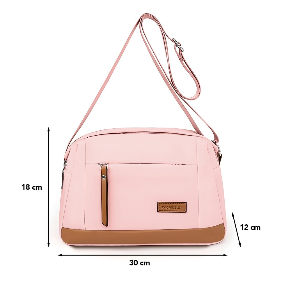 MORRAL PARA MUJER CON CORREA AJUSTABLE Y MULTIPLES BOLSILLOS MELÓN ML5 - 6