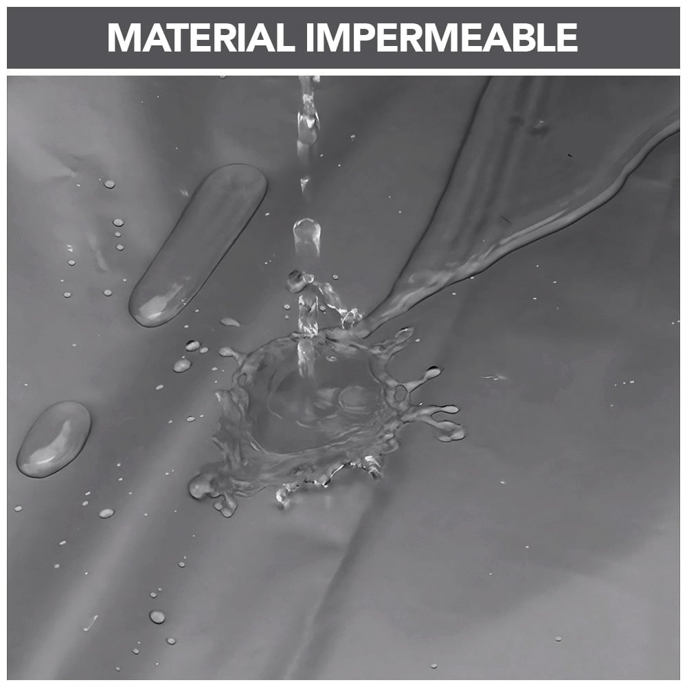 CORTINA DE BAÑO IMPERMEABLE PREMIUM PLOMO H66 - 3