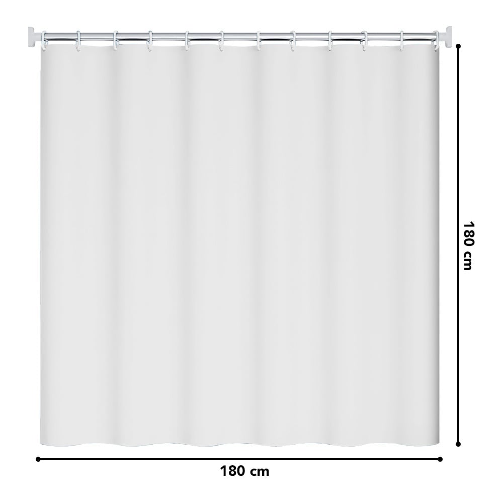 CORTINA DE BAÑO IMPERMEABLE PREMIUM BLANCO H66 - 6