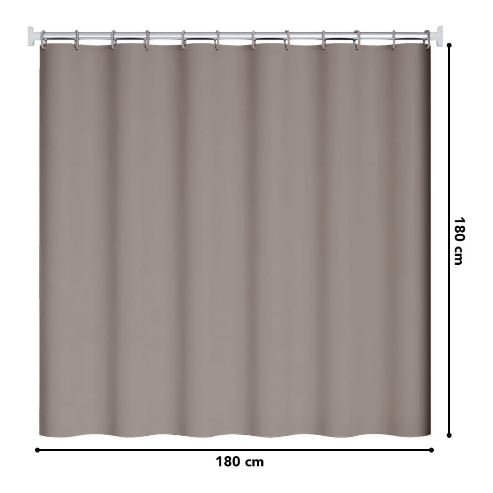 CORTINA DE BAÑO IMPERMEABLE PREMIUM MARRÓN H66 - 6
