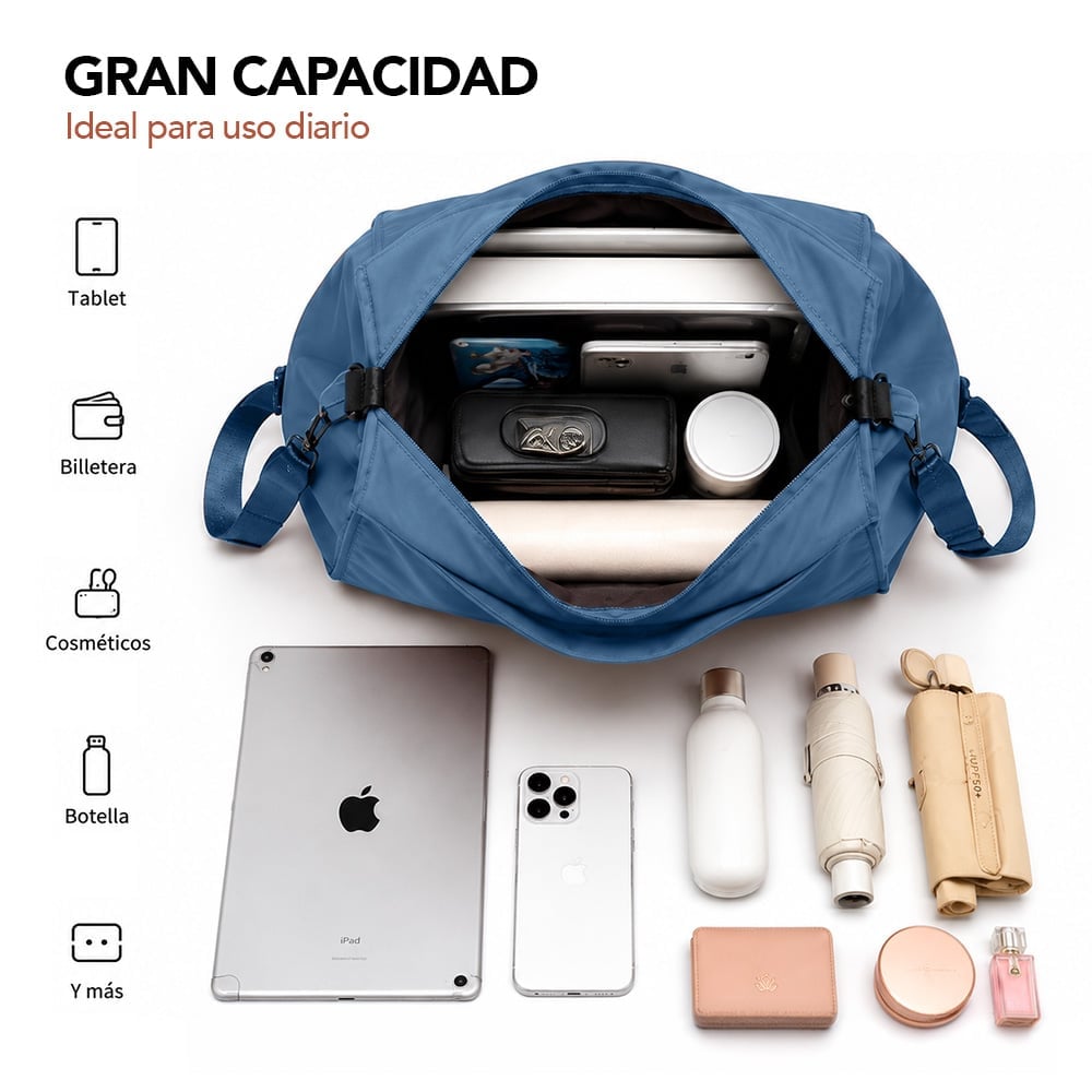 BOLSO PARA MUJER IMPERMEABLE CON GRAN CAPACIDAD Y CORREA AJUSTABLE ACERO YW8 - 2