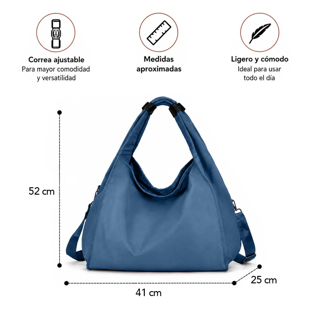 BOLSO PARA MUJER IMPERMEABLE CON GRAN CAPACIDAD Y CORREA AJUSTABLE ACERO YW8 - 6