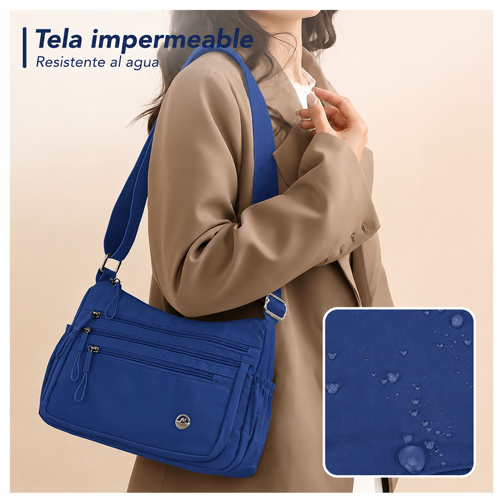 MORRAL PARA MUJER CON CORREA AJUSTABLE Y MÚLTIPLES BOLSILLOS AZ BP3 - 2