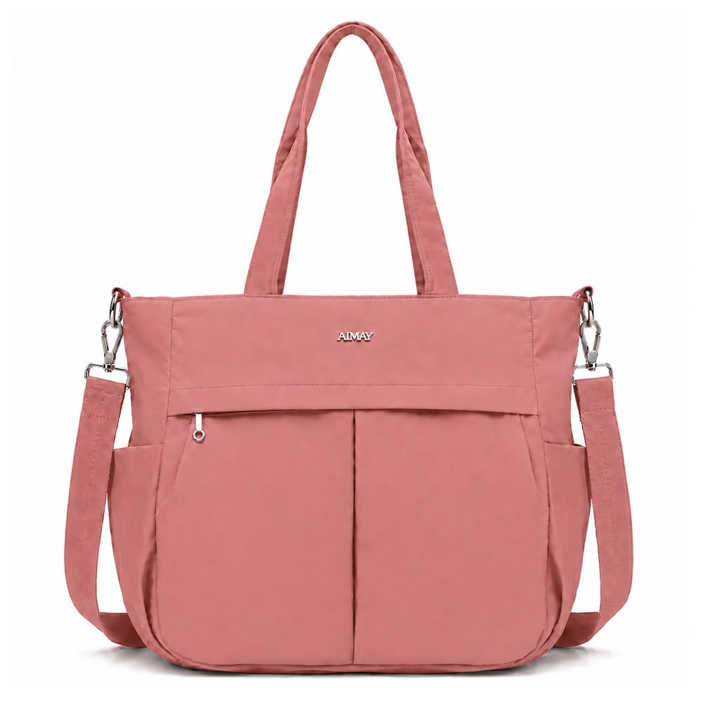 BOLSO PARA MUJER IMPERMEABLE CON GRAN CAPACIDAD Y CORREA AJUSTABLE ROSADO CT2 - 1