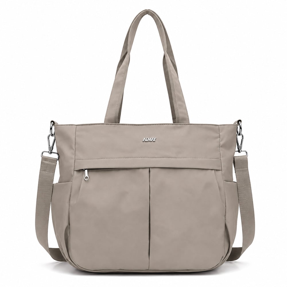 BOLSO PARA MUJER IMPERMEABLE CON GRAN CAPACIDAD Y CORREA AJUSTABLE BEIGE CT2 - 1