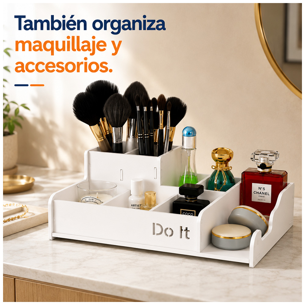 ORGANIZADOR DE ESCRITORIO MULTIFUNCIONAL CON COMPARTIMENTOS AJ1 - 5