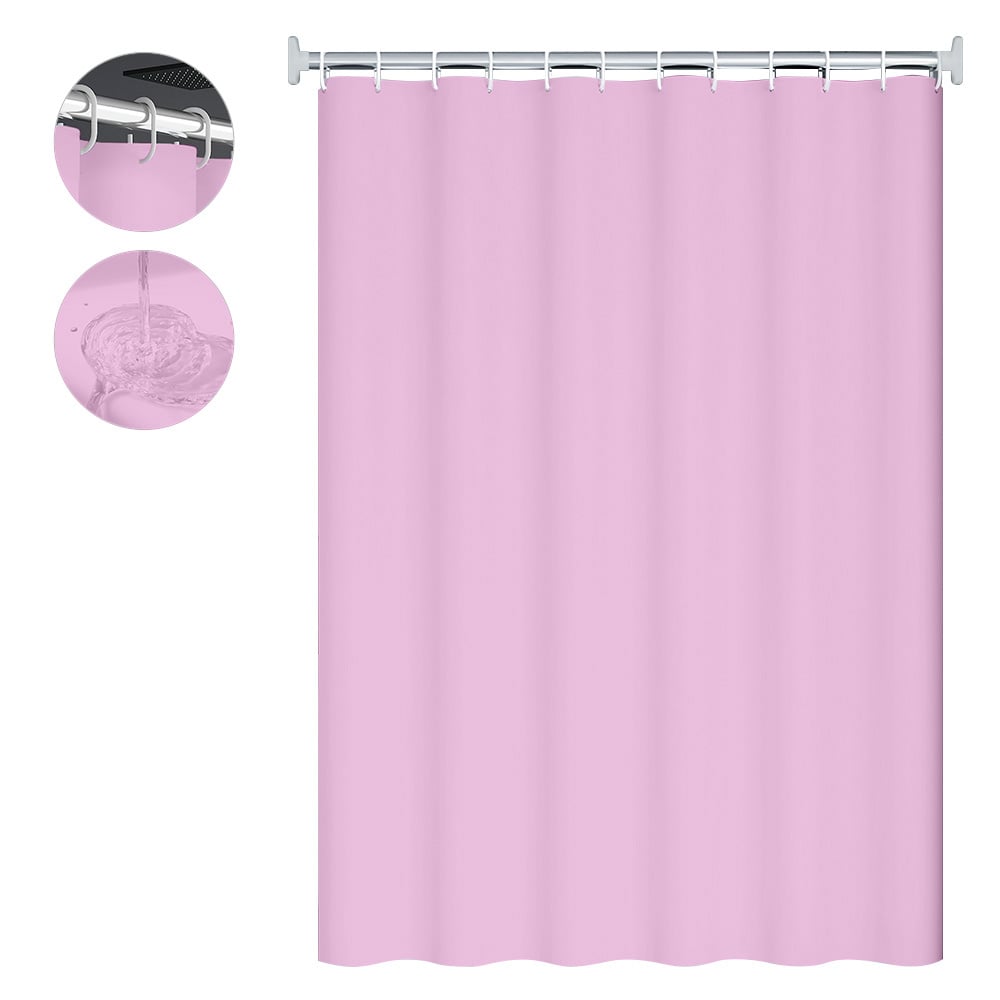 CORTINA DE BAÑO MODERNA IMPERMEABLE ACCESORIO PARA DUCHA ROSADO BB1 - 1