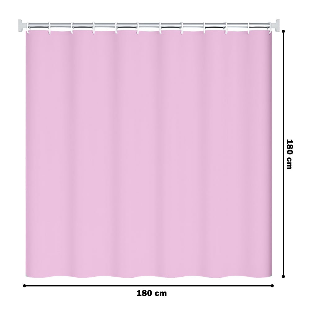 CORTINA DE BAÑO MODERNA IMPERMEABLE ACCESORIO PARA DUCHA ROSADO BB1 - 6