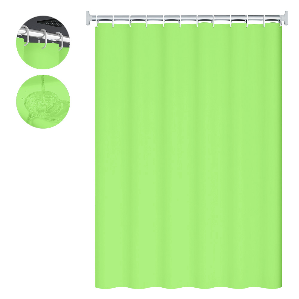 CORTINA DE BAÑO MODERNA IMPERMEABLE ACCESORIO PARA DUCHA VERDE BB1 - 1