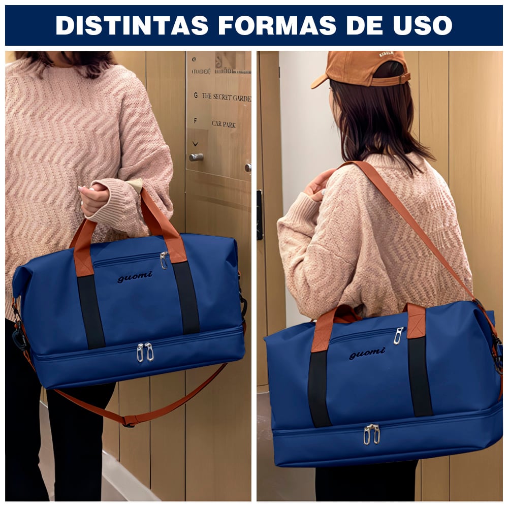 BOLSO DE VIAJE MALETÍN DEPORTIVO GIMNASIO AZUL CG0 - 3