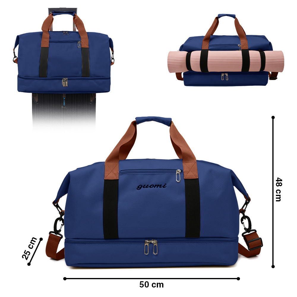 BOLSO DE VIAJE MALETÍN DEPORTIVO GIMNASIO AZUL CG0 - 6