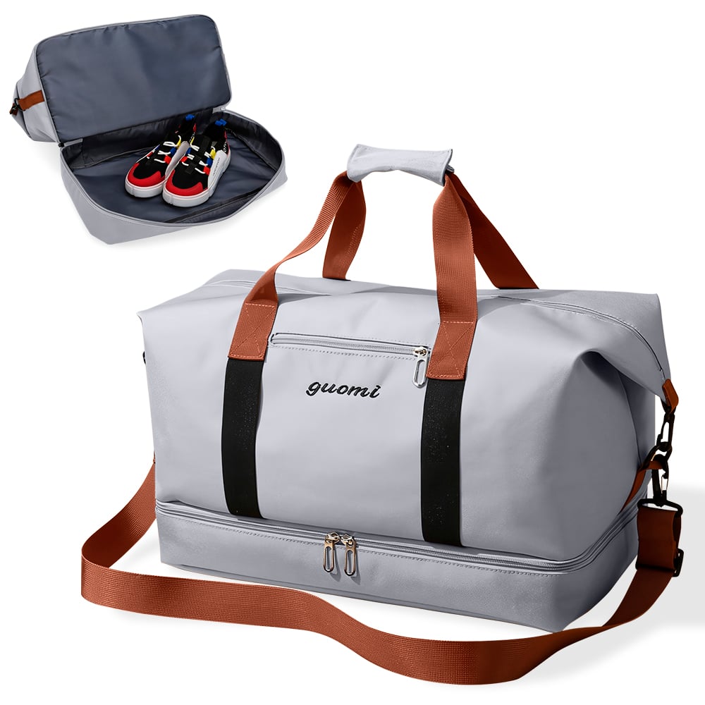 BOLSO DE VIAJE MALETÍN DEPORTIVO GIMNASIO PLOMO CG0 - 1