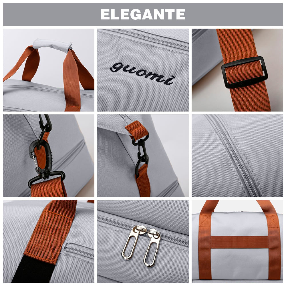BOLSO DE VIAJE MALETÍN DEPORTIVO GIMNASIO PLOMO CG0 - 5