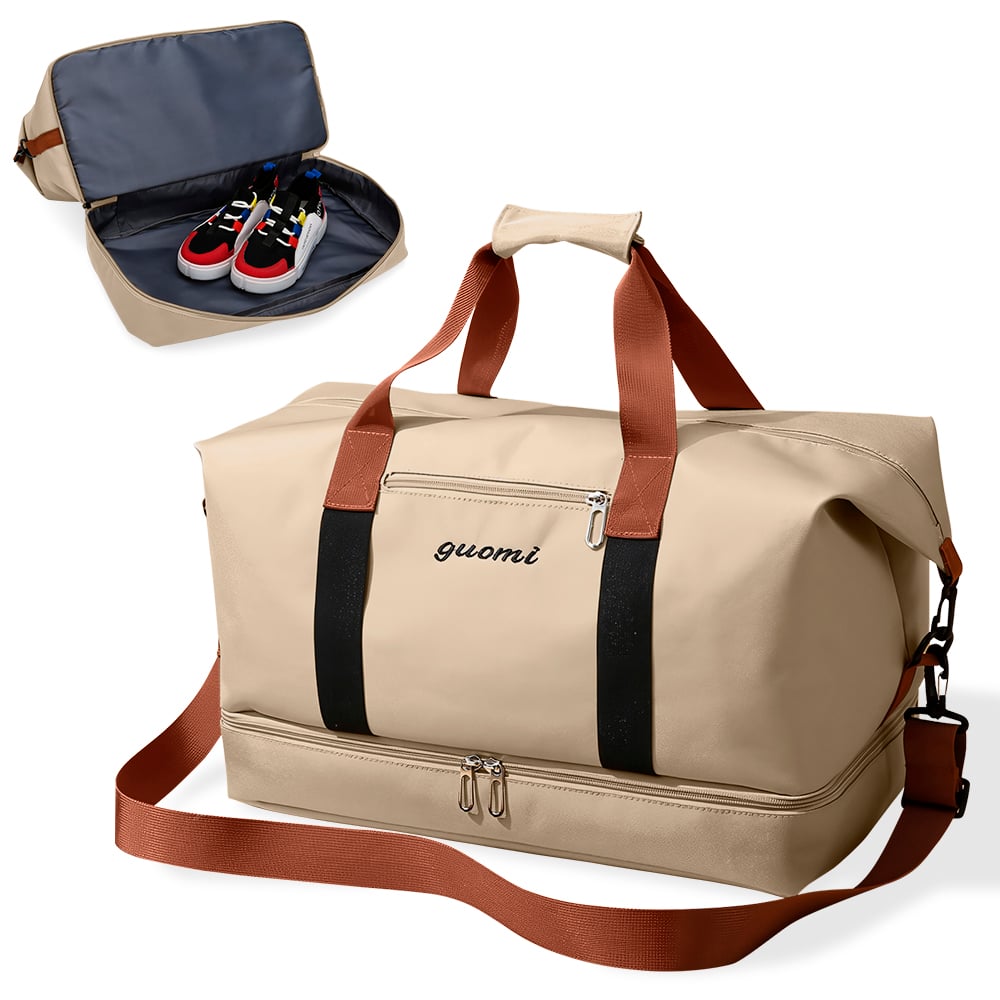 BOLSO DE VIAJE MALETÍN DEPORTIVO GIMNASIO BEIGE CG0 - 1