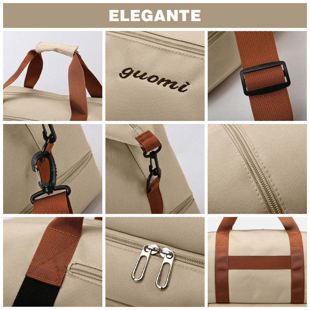BOLSO DE VIAJE MALETÍN DEPORTIVO GIMNASIO BEIGE CG0 - 4