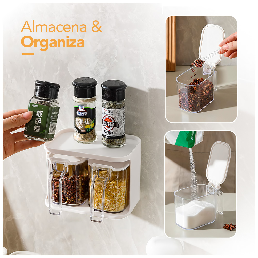 CARRITO ORGANIZADOR 4 NIVELES PARA COCINA JK4 Y CONDIMENTERO COLGANTE BG F48 - 3