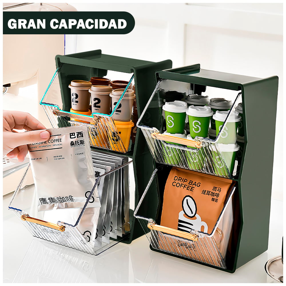 CARRITO ORGANIZADOR 3 NIVELES PARA COCINA JK3 Y CAJA ORGANIZADORA VD 17F - 3
