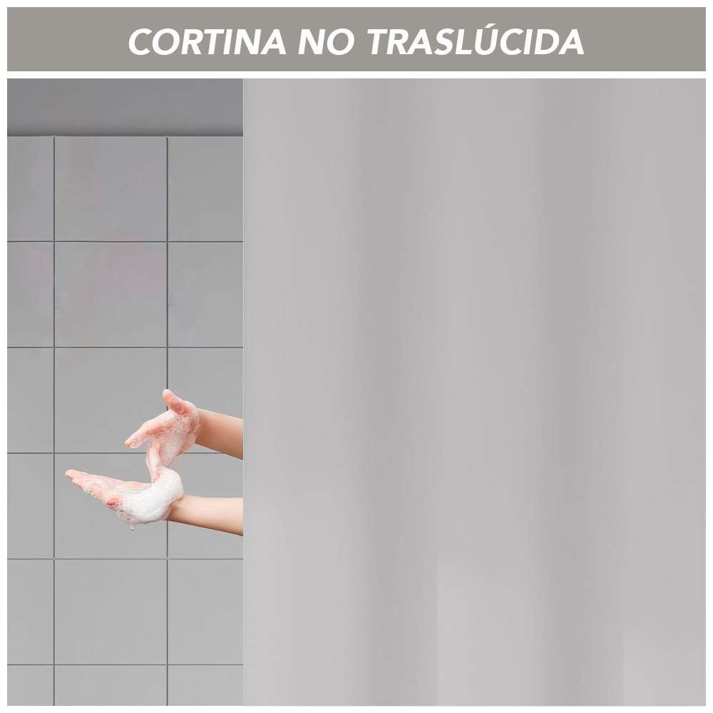 CORTINA DE BAÑO MODERNA IMPERMEABLE ACCESORIO PARA DUCHA BEIGE U11 - 3