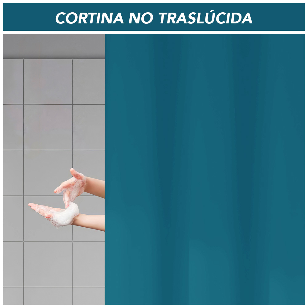 CORTINA DE BAÑO MODERNA IMPERMEABLE ACCESORIO PARA DUCHA AZUL MARINO U11 - 3