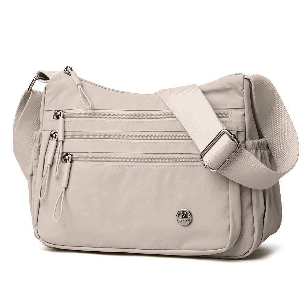 MORRAL PARA MUJER CON CORREA AJUSTABLE Y MÚLTIPLES BOLSILLOS CAMEL BP3 - 1