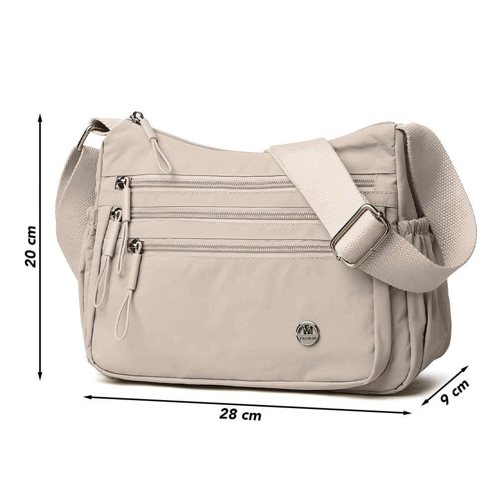 MORRAL PARA MUJER CON CORREA AJUSTABLE Y MÚLTIPLES BOLSILLOS CAMEL BP3 - 6