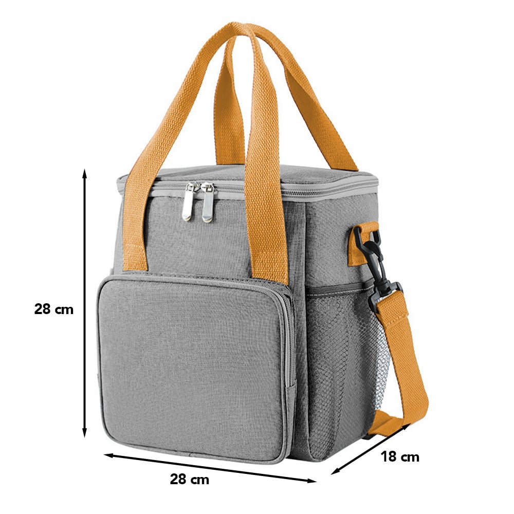 LONCHERA TÉRMICA IMPERMEABLE CON CORREA PLOMO X57 - 6