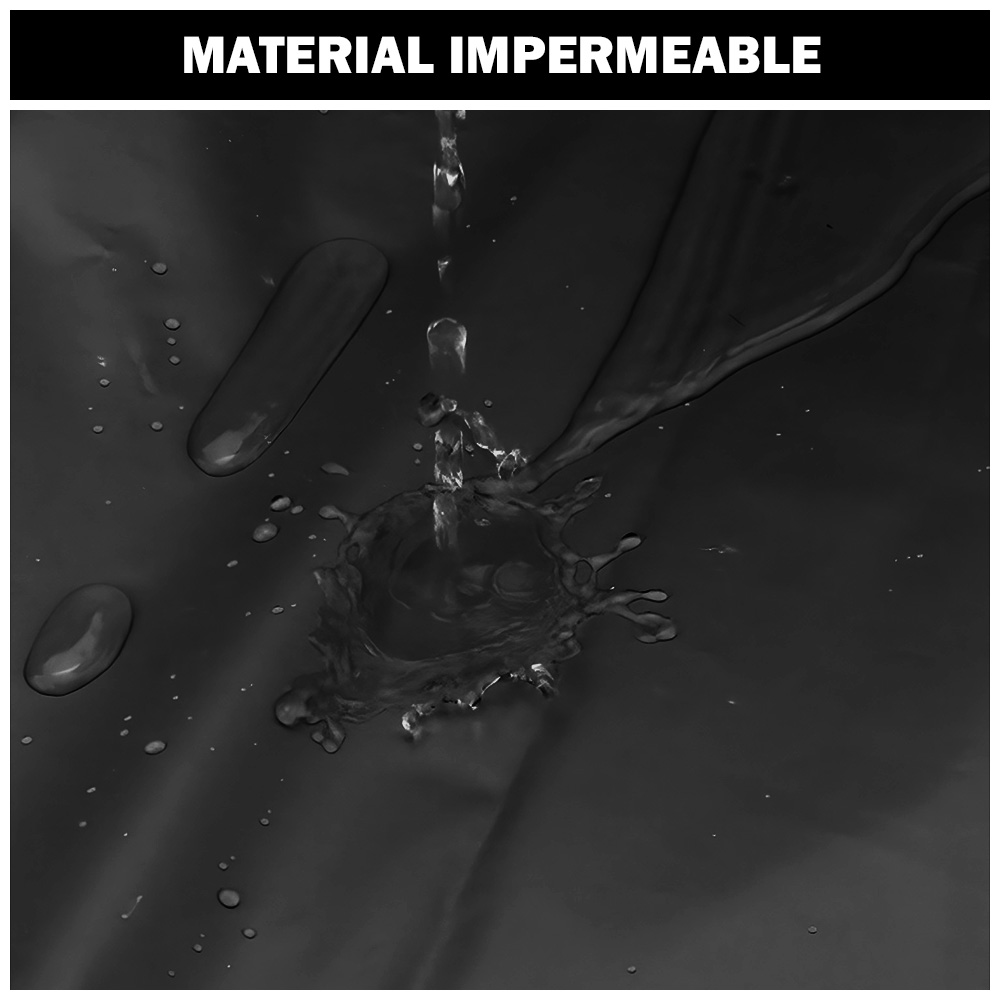 CORTINA DE BAÑO IMPERMEABLE PREMIUM NEGRO U88 - 3