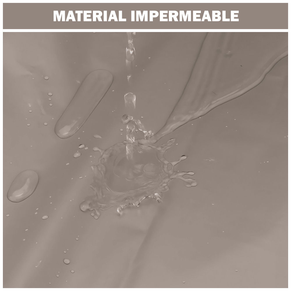 CORTINA DE BAÑO IMPERMEABLE PREMIUM MARRÓN U88 - 3