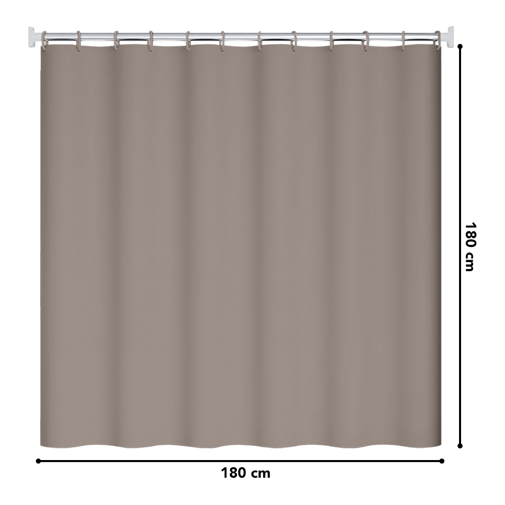 CORTINA DE BAÑO IMPERMEABLE PREMIUM MARRÓN U88 - 6
