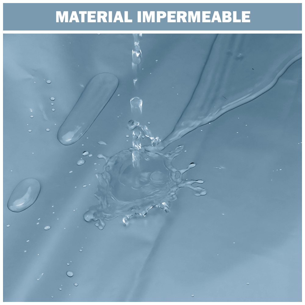 CORTINA DE BAÑO IMPERMEABLE PREMIUM CELESTE U88 - 3