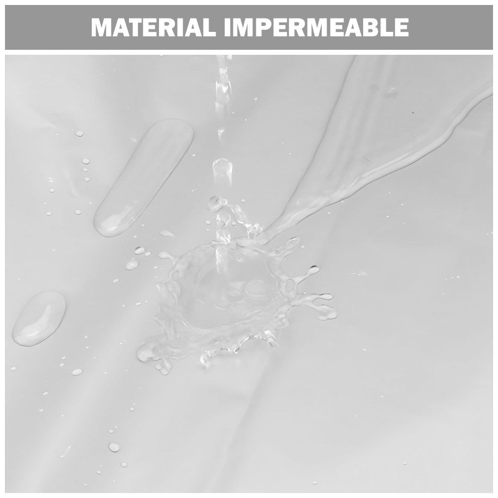 CORTINA DE BAÑO IMPERMEABLE PREMIUM BLANCO U88 - 3