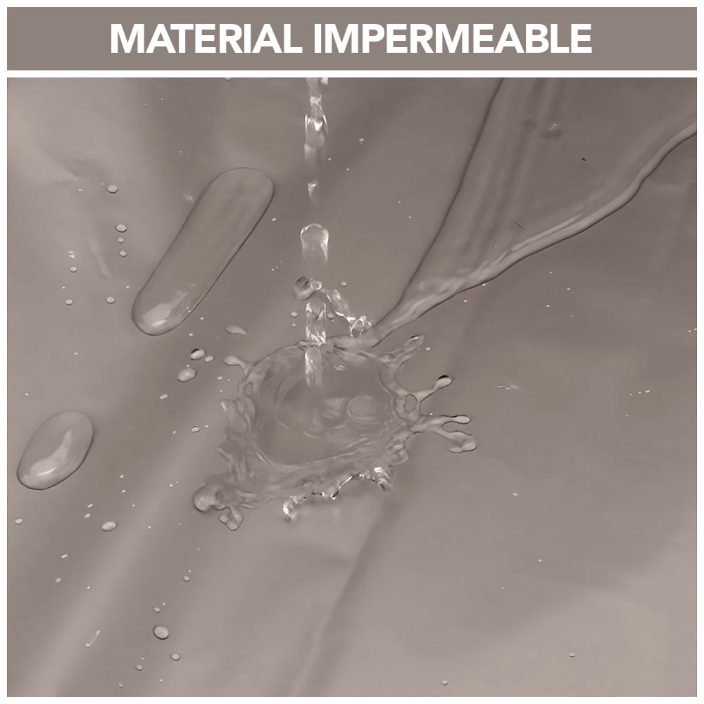 CORTINA DE BAÑO IMPERMEABLE PREMIUM MARRÓN H66 - 3