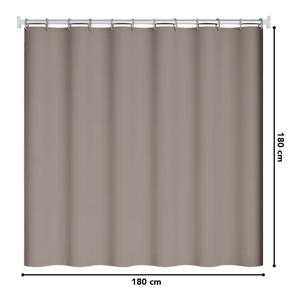 CORTINA DE BAÑO IMPERMEABLE PREMIUM MARRÓN H66 - 6