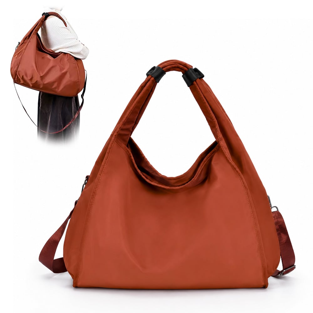 BOLSO PARA MUJER IMPERMEABLE CON GRAN CAPACIDAD Y CORREA AJUSTABLE CAMEL YW8 - 1