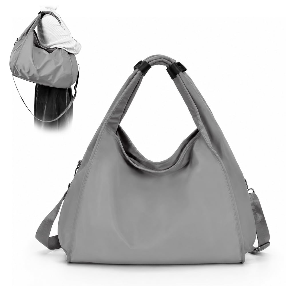 BOLSO PARA MUJER IMPERMEABLE CON GRAN CAPACIDAD Y CORREA AJUSTABLE PLOMO YW8 - 1
