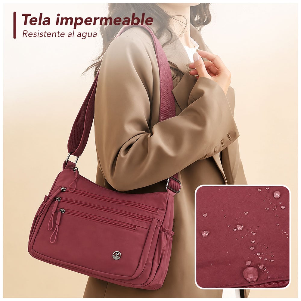 MORRAL PARA MUJER CON CORREA AJUSTABLE Y MÚLTIPLES BOLSILLOS GD BP3 - 2