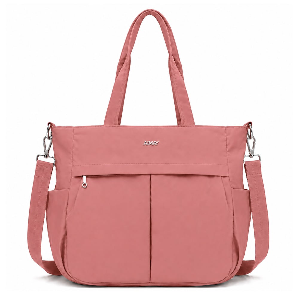 BOLSO PARA MUJER IMPERMEABLE CON GRAN CAPACIDAD Y CORREA AJUSTABLE ROSADO CT2 - 1