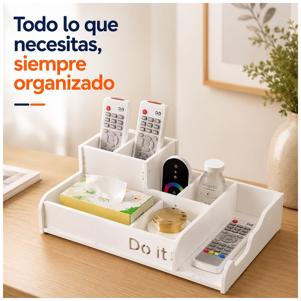 ORGANIZADOR DE ESCRITORIO MULTIFUNCIONAL CON COMPARTIMENTOS AJ1 - 4