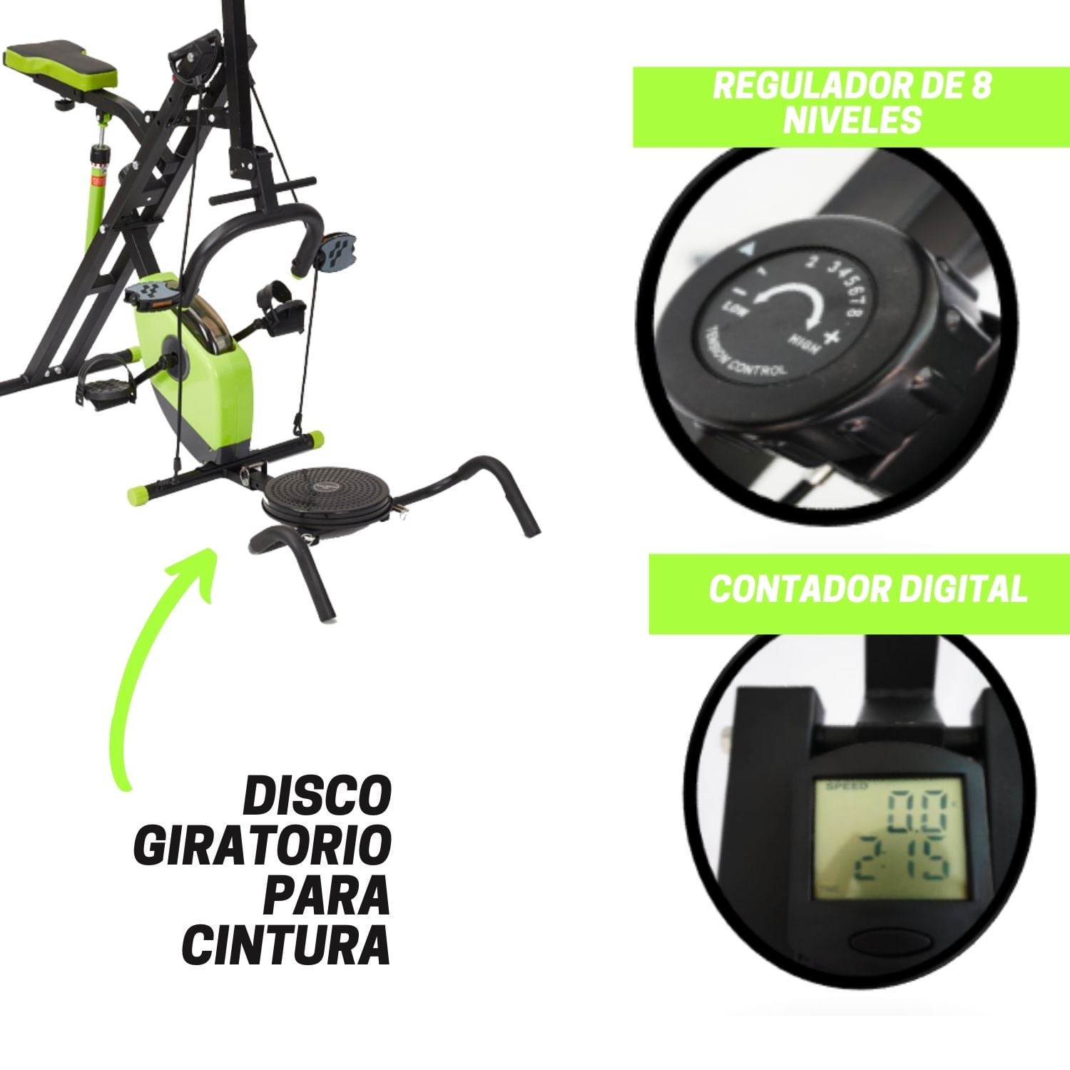 MÁQUINA ABDOMINAL XTREME SPORT REVOLUTION 5 EN 1 MÁQUINA CARDIO - 7