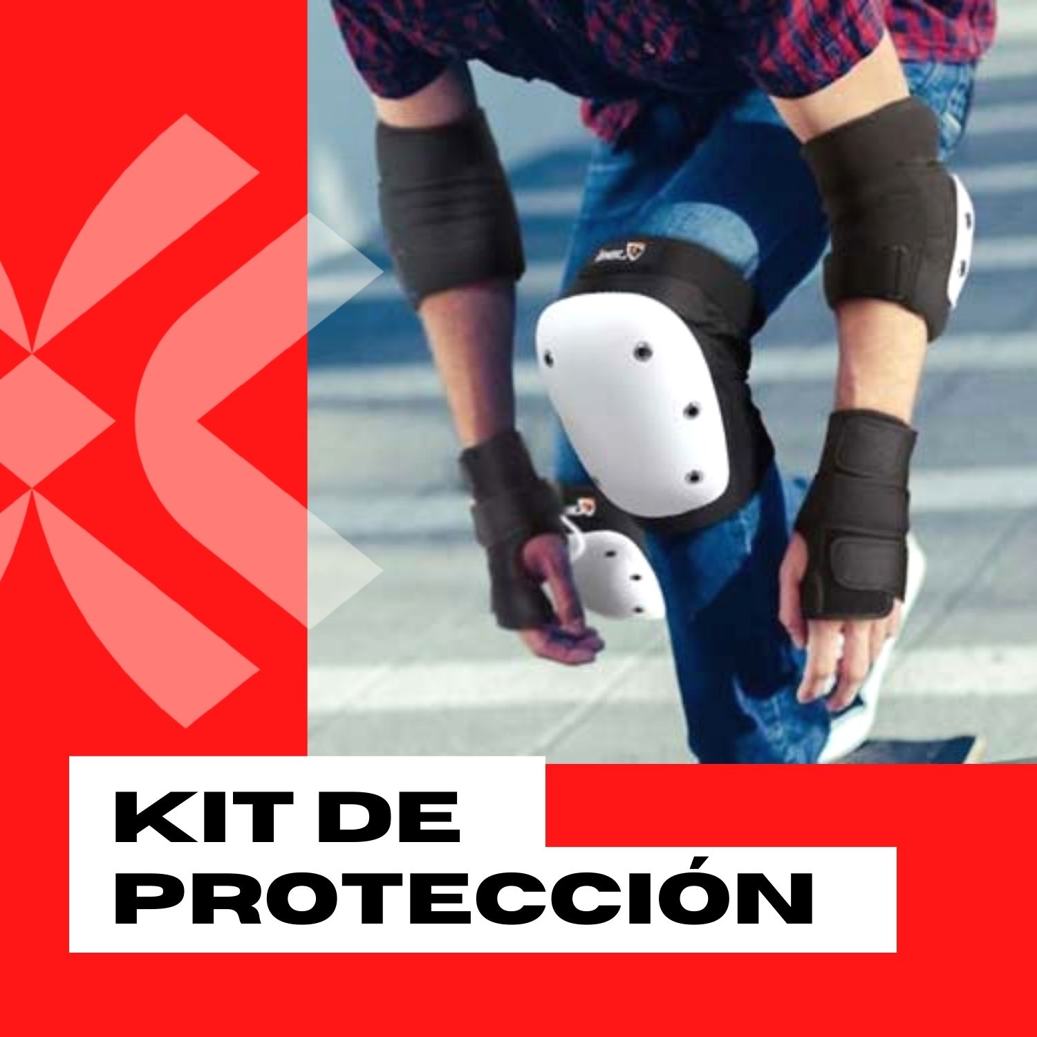 COMBO CASCO Y KIT DE PROTECCION CICLISMO SKATE - 4