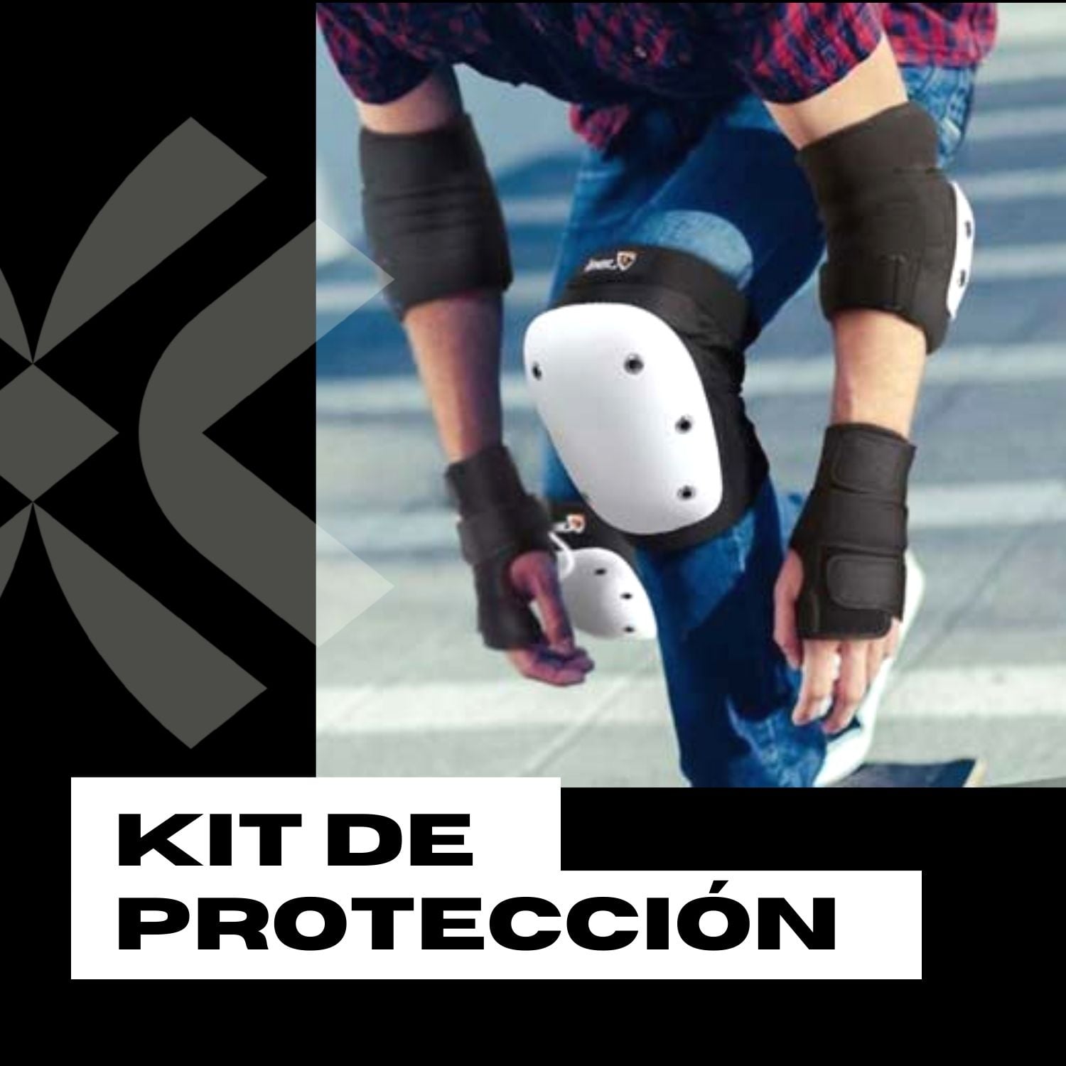 COMBO CASCO Y KIT DE PROTECCION CICLISMO SKATE - 4